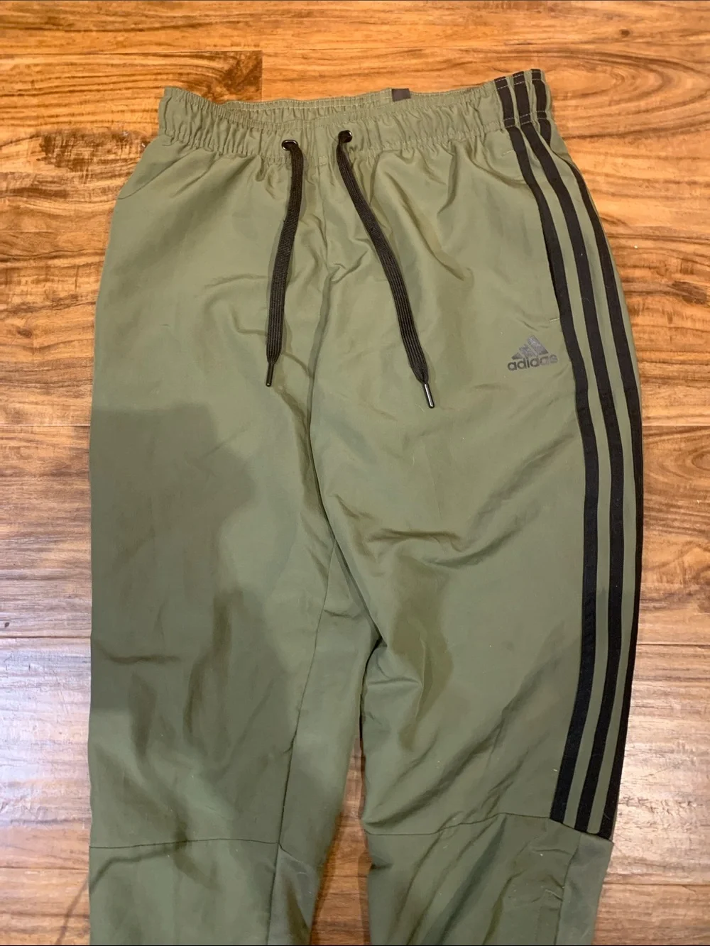 adidas Green Track Pants with Black Stripes - Picture 6 of 9